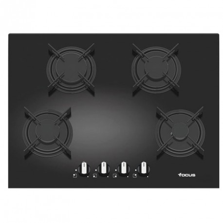 Plaque de Cuisson Vitro Crystal FOCUS F410B 4 Feux 70 cm Noir